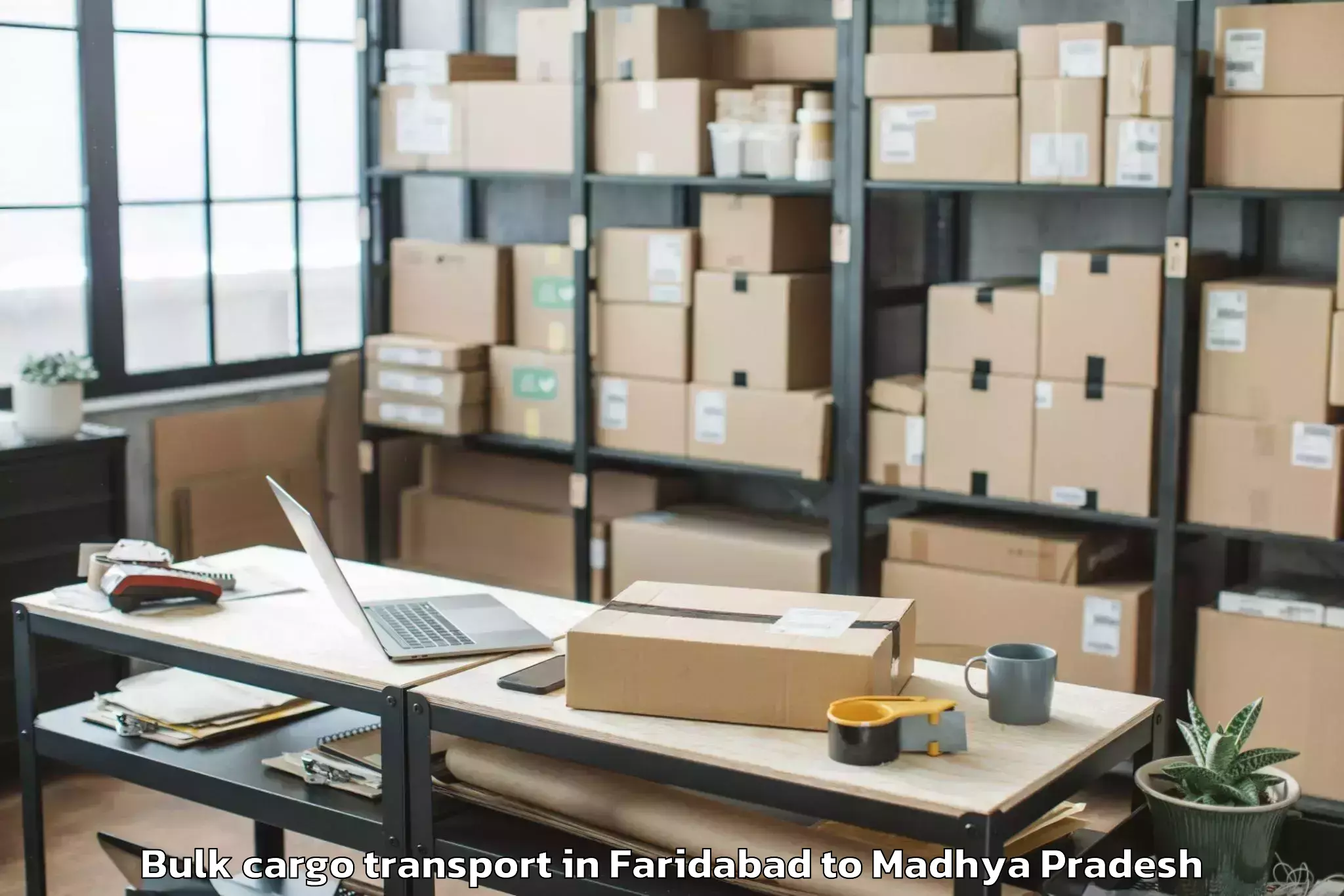 Top Faridabad to Dhamnod Bulk Cargo Transport Available